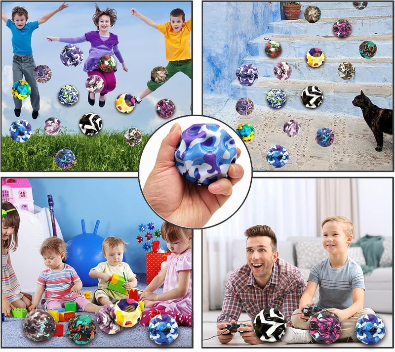 QOUXZ 6 Pack Astro Jump Ball, Multicolored Spaceballs, Super High Bouncing Lightweight for Children, Bouncy Balls, Jumping Toy for Stress Relief - Image 3